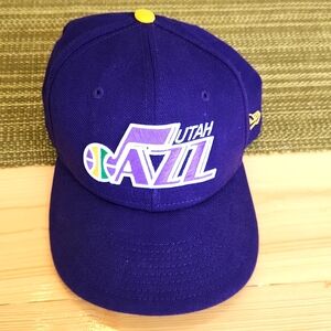 Men Utah Jazz New Era Purple Hardwood Classics 59FIFTY Fitted Hat 100% Wool